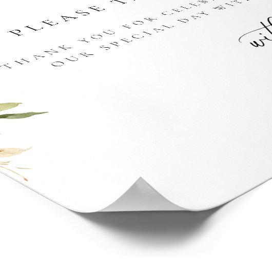 秋の自然フローラ結婚式の引き出物 ポスター (角)