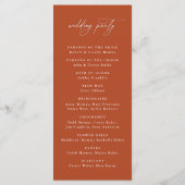 秋の自然フローラ結婚式 プログラム (裏面)