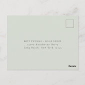 秋の自然フローラ食事の選択ウェディングRSVP ポストカード (裏面)