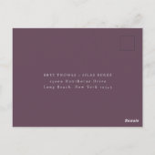 秋の自然フローラ食事の選択ウェディングRSVP ポストカード (裏面)