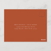 秋の自然フローラ食事の選択ウェディングRSVP ポストカード (裏面)