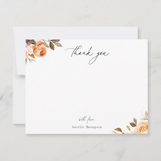 秋の自然フローラ ノートカード (正面)