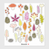 秋の自然 シール (シート)