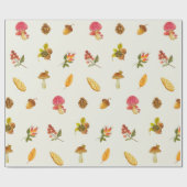 秋の自然・林業の贈り物 ラッピングペーパー (フラット)