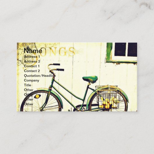 秋の自転車の歌 名刺 (正面)