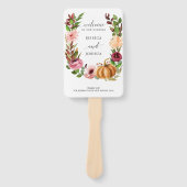 秋の至福秋の結婚式プログラムファン ハンドファン (正面)