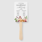 秋の至福秋の結婚式プログラムファン ハンドファン (裏面)