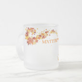 秋の至福結婚のマグカップ フロストグラスマグカップ (正面左)