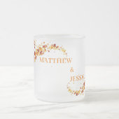 秋の至福結婚のマグカップ フロストグラスマグカップ (中央)