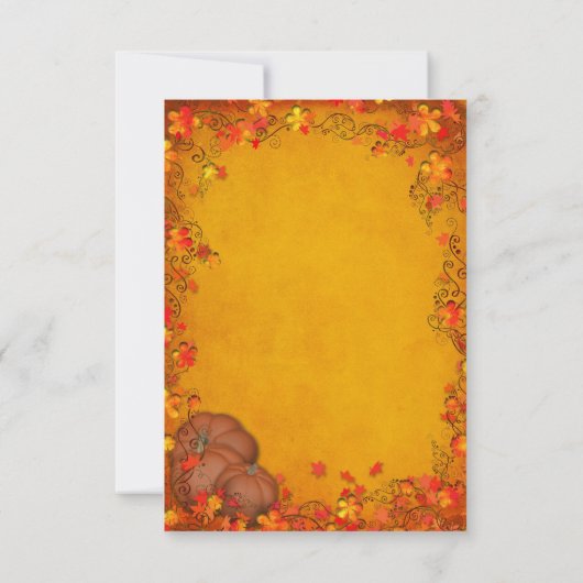 秋の至福結婚の御礼 サンキューカード (裏面)