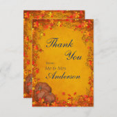 秋の至福結婚の御礼 サンキューカード (正面/裏面)