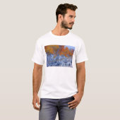 秋の色づいたポプラの木々 ビッグホーン山脈、 Tシャツ (正面フル)