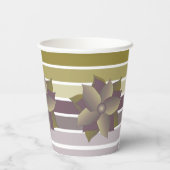 秋の色のストライプ 紙コップ (裏面)