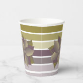 秋の色のストライプ 紙コップ (右)