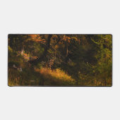 秋の色のヨーロッパの金色のカラマツ デスクマット (正面)