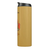 秋の色の七面鳥の尾葉の タンブラー (回転右)