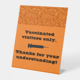 秋の色の予防接種のみペデスタルサイン 台座サイン