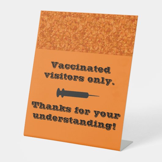 秋の色の予防接種のみペデスタルサイン 台座サイン (正面)