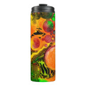 秋の色の抽象芸術の注絵画流 タンブラー (正面)