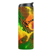 秋の色の抽象芸術の注絵画流 タンブラー (回転左)