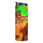 秋の色の抽象芸術の注絵画流 タンブラー (回転右)