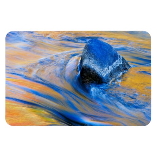 秋の色の水のアブストラクト マグネット (横)