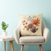 秋の色の秋の森の葉の花束 クッション (椅子)