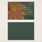 秋の色の結婚式の引き出物ラベル (正面&裏面)