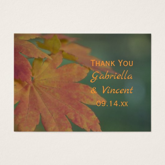 秋の色の結婚式の引き出物ラベル (正面)