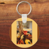 秋の色の花 –  キーホルダー (正面)