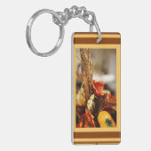 秋の色の花 –  キーホルダー (正面左)