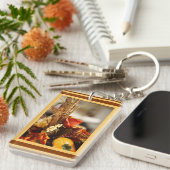 秋の色の花 –  キーホルダー (正面右)