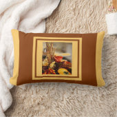 秋の色の花 –  ランバークッション (ブランケット)