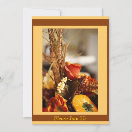 秋の色の花 –  招待状 (正面)