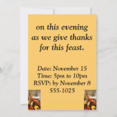 秋の色の花 –  招待状 (裏面)