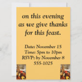 秋の色の花 –  招待状 (裏面)