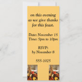 秋の色の花 –  招待状 (裏面)