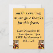 秋の色の花 –  招待状 (裏面)