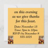 秋の色の花 –  招待状 (裏面)