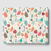 秋の色の葉パターン ゲストブック (裏面)