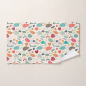 秋の色の葉パターン ハンドタオル (ハンドタオル)