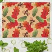 秋の色の離れパターン キッチンタオル (折り畳み)