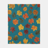 秋の色の離れ フリースブランケット (正面)