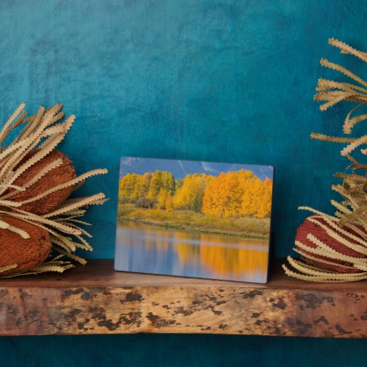 秋の色の《植物》アスペン フォトプラーク (側面)