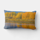 秋の色の《植物》アスペン ランバークッション (裏面)