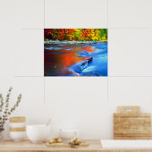 秋の色を反映したスウィフト川 ポスター (キッチン)