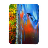 秋の色を反映したスウィフト川 マグネット (縦)