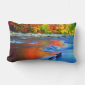 秋の色を反映したスウィフト川 ランバークッション (正面)