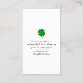 秋の色アットヴィネヤード悔やみや弔慰メモリアルカード 名刺 (裏面)