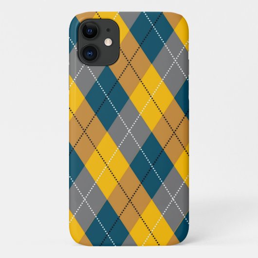 秋の色アーガイル幾何格子模様 Case-Mate iPhoneケース (裏面)